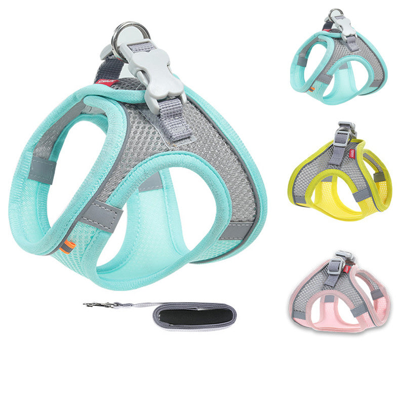 Reflective Mesh Dog Harness with Leash - Skye Pets