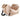 Beige dog car carrier booster seat with carry handles and shoulder strap