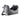 Grey dog car seat carrier with handles, shoulder strap and reflective strip