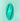Turquoise dental chew ball with 54mm by 120mm size dimensions marked