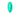 Turquoise oval dog dental chew ball viewed from the side