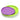 Underside of green and purple dog discs showing concave travel-bowl shape