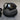Black dog goggles with silver lens and zippered storage case