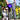 Person walking a dog outdoors holding the blue 6-in-1 dog walking leash