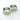 Green double dog bowl feeder side view on white background