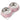 Pink double dog bowl dimensions diagram with 3 cm bowl depth