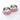 Pink double pet bowl with twin stainless steel bowls