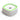 Green floating no-spill pet water bowl, angled view of the floating disc