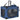 Dark blue 40-inch foldable soft dog crate with mesh doors and carry handles