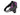 Purple dog harness with blank hook-and-loop name patch and reflective band
