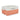 Coral orange pet storage basket personalised with name and heart accents