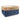 Navy blue pet storage basket personalised with name and heart accents
