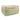 Sage green personalised pet storage basket with heart accents and rope handles