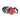 Retractable dog leash in black, grey and red lined up showing the round rope versions