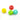 Rubber mint dog feeding balls in red, yellow, green and blue