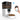 White smart automatic pet feeder with HD camera, WiFi app control and stainless steel bowl