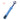 Blue three-sided dog toothbrush shown full length with textured rubber grip