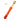 Orange three-sided dog toothbrush showing the three-surface cleaning head