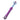 Violet three-sided pet toothbrush with angled head for gum care