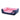 Pink polka-dot Warm Wave pet sofa bed with navy bolster sides and soft plush interior